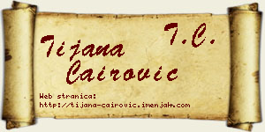 Tijana Čairović vizit kartica